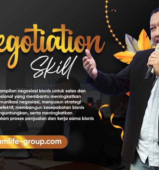 Hubungi Maximum Life Group untuk mengikuti training negotiation skill, pelatihan keterampilan negosiasi bisnis untuk sales dan marketing profesional yang membantu meningkatkan kemampuan komunikasi negosiasi, menyusun strategi negosiasi yang efektif, membangun kesepakatan bisnis yang saling menguntungkan, serta meningkatkan keberhasilan dalam proses penjualan dan kerja sama bisnis perusahaan.