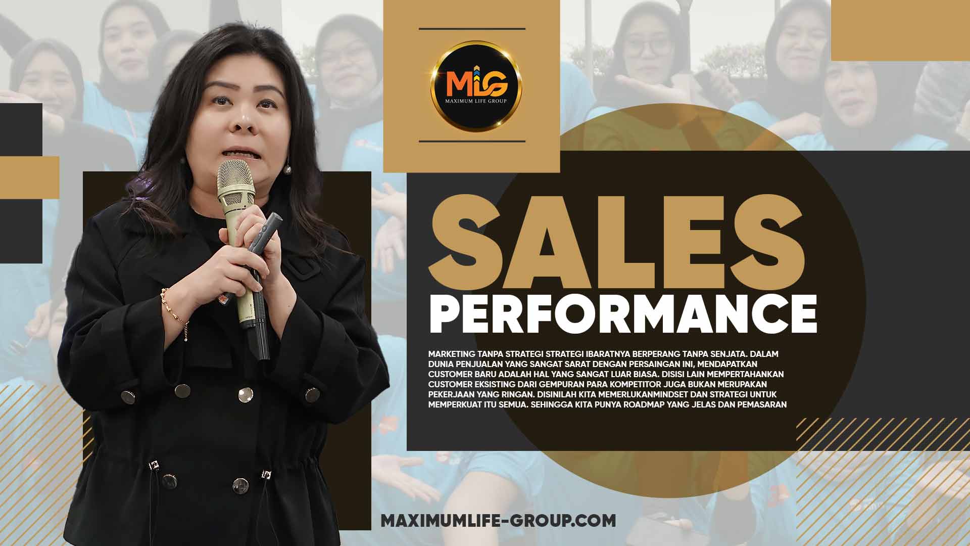 Hubungi Maximum Life Group untuk informasi lengkap training Sales Performance, pelatihan peningkatan kinerja tim sales dan marketing perusahaan yang membahas strategi sales pipeline, pengembangan customer baru, mempertahankan customer eksisting, teknik prospecting call, consultative selling skill, serta strategi pemasaran yang efektif untuk meningkatkan performa penjualan dan pertumbuhan bisnis perusahaan di Indonesia.