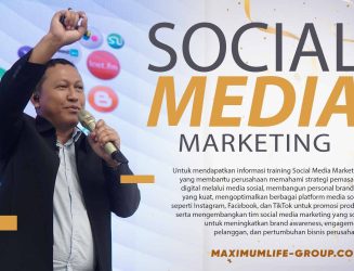 Hubungi Maximum Life Group untuk mendapatkan informasi training Social Media Marketing yang membantu perusahaan memahami strategi pemasaran digital melalui media sosial, membangun personal branding yang kuat, mengoptimalkan berbagai platform media sosial seperti Instagram, Facebook, dan TikTok untuk promosi produk, serta mengembangkan tim social media marketing yang solid untuk meningkatkan brand awareness, engagement pelanggan, dan pertumbuhan bisnis perusahaan.